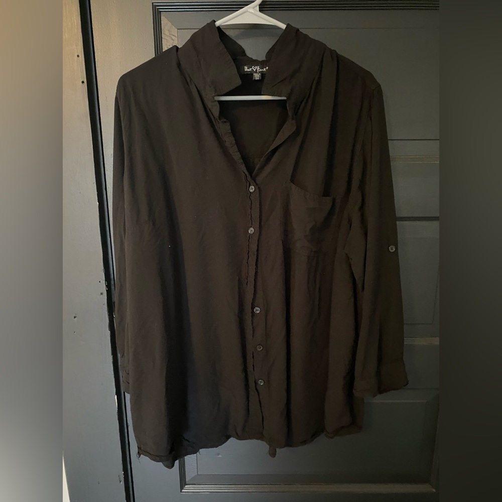 Linen button down